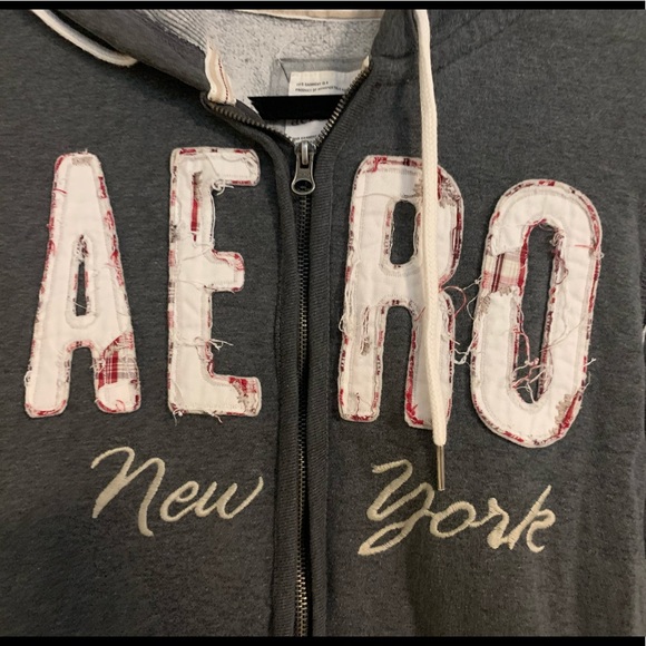 Aeropostale Gray Zip Up Hoodie - Picture 2 of 6